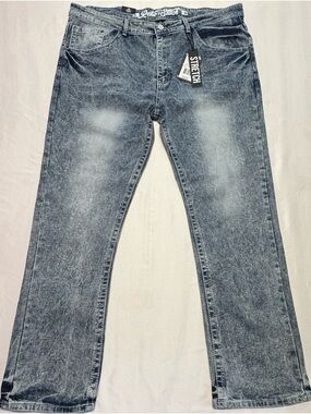 Retro Stretch Straight Jeans in Faded Blue - Men